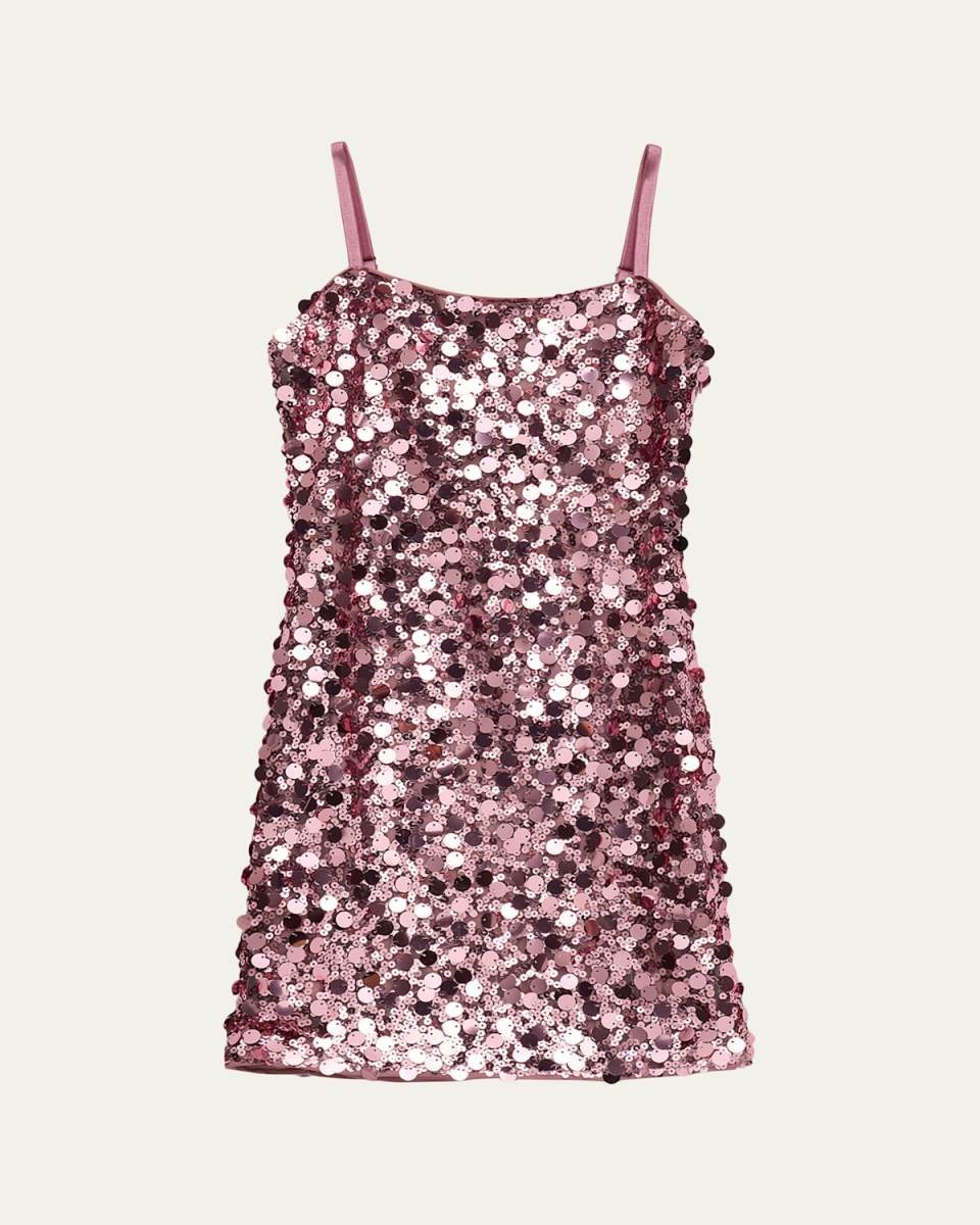 Girl's Tween Tia Sequined Mini Shift Dress, Size S-XL